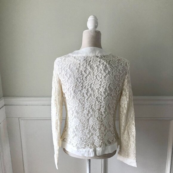 Monoreno NWT Ivory Lace Jacket Cardigan M - Picture 5 of 5